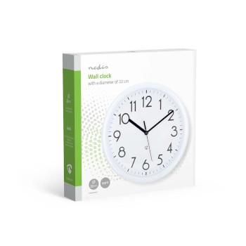 Horloge mural Diamètre : 220 mm Plastique Blanc - Nedis
