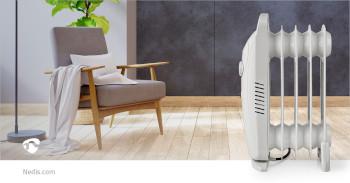 Radiateur à huile mobile 500 W 5 ailettes Thermostat réglable 1 - Nedis