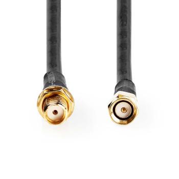 Câble d'antenne SMA Male SMA Female Plaqué or 50 Ohm Double - Nedis