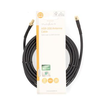 Câble d'antenne SMA Male SMA Female Plaqué or 50 Ohm Double - Nedis