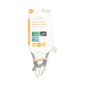 Câble réseau Cat 8.1 S/FTP RJ45 Mâle RJ45 Mâle 0,25 m Rond - Nedis