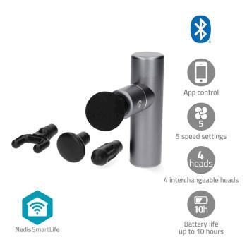 SmartLife Sportmassagepistolet Alimenté par batterie N/A Rechargeable 5 Massages - Nedis