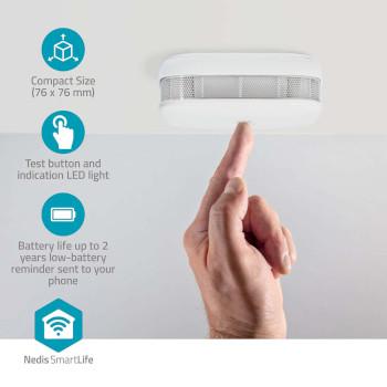 SmartLife Détecteur de fumée Wi-Fi Alimenté par batterie Cycle de vie du capteur : 10 - Nedis