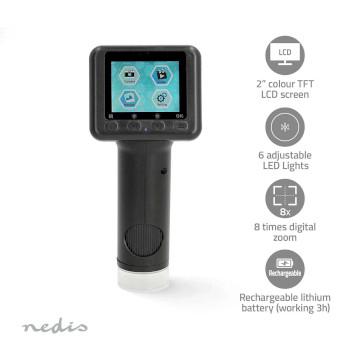 Microscope Camera Maximum battery play time: 5 hrs Built-in microphone - Nedis