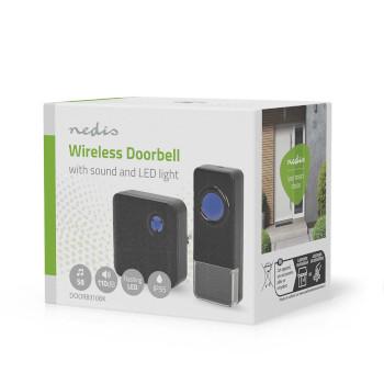 Draadloze Deurbelset Netvoeding 100 - 240 V AC 50/60 Hz 1x 23A 12V - Nedis