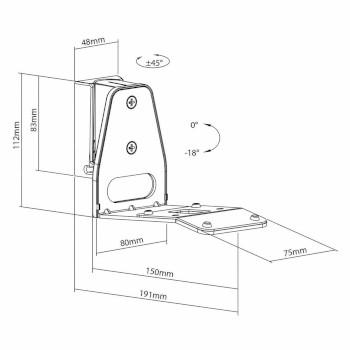 Support mural Convient pour : Sonos® Era300 Mur 5 kg Inclinable / - Nedis