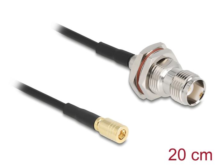 Câble d'antenne Delock TNC femelle vers SMB mâle RG-174 20 cm