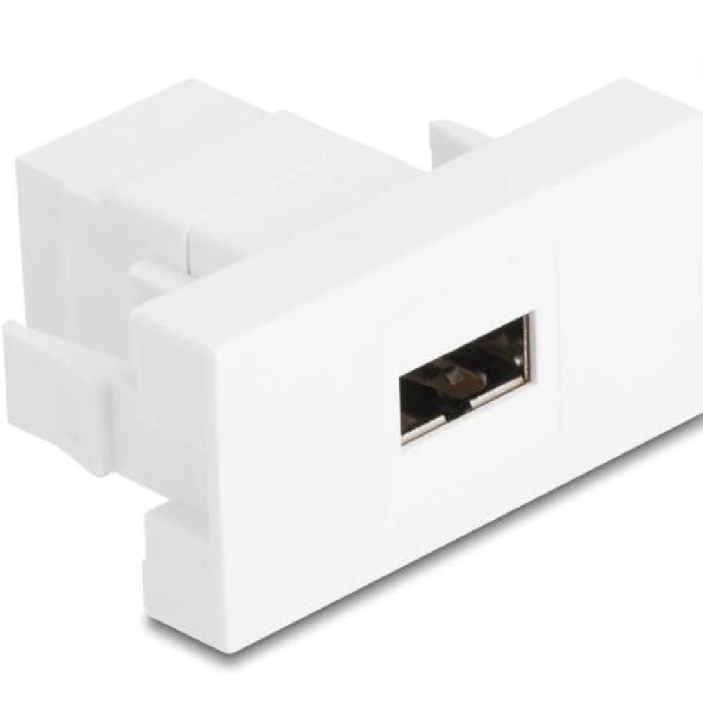 Delock Easy 45 Modul EASY-USB 2.0 Connecteur femelle Type-A vers Connecteur femelle EASY-USB Type-A