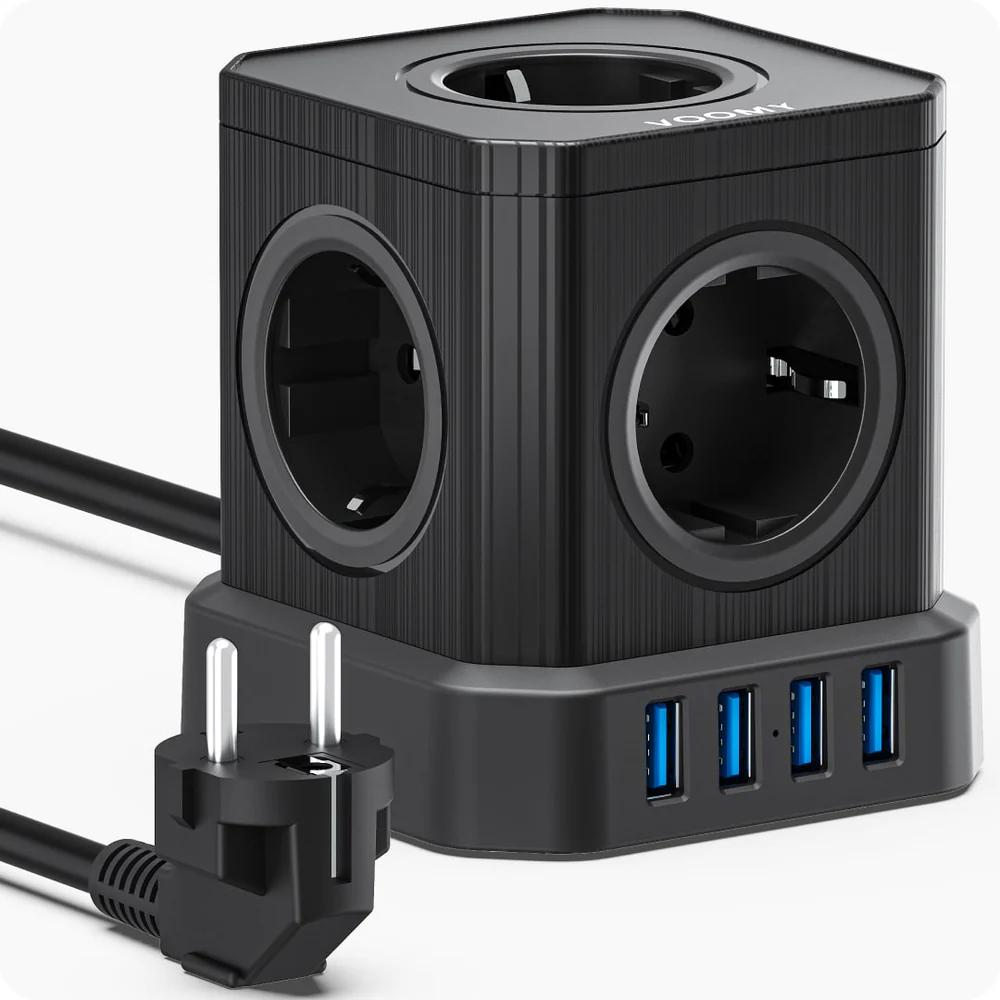 Stekkerdoos - 5-voudig - USB - Voomy