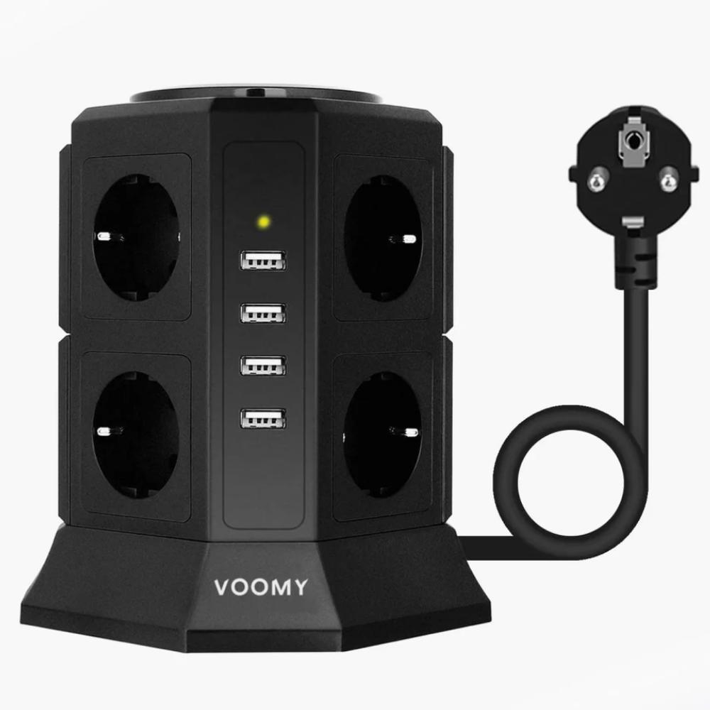 Stekkerdoos - 8-voudig - USB - Voomy