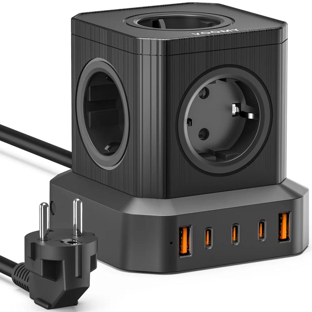 Stekkerdoos - 5-voudig - USB - Voomy