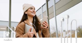 Bedrade Koptelefoon USB-C™ Kabellengte: 1.20 m Ingebouwde - Nedis