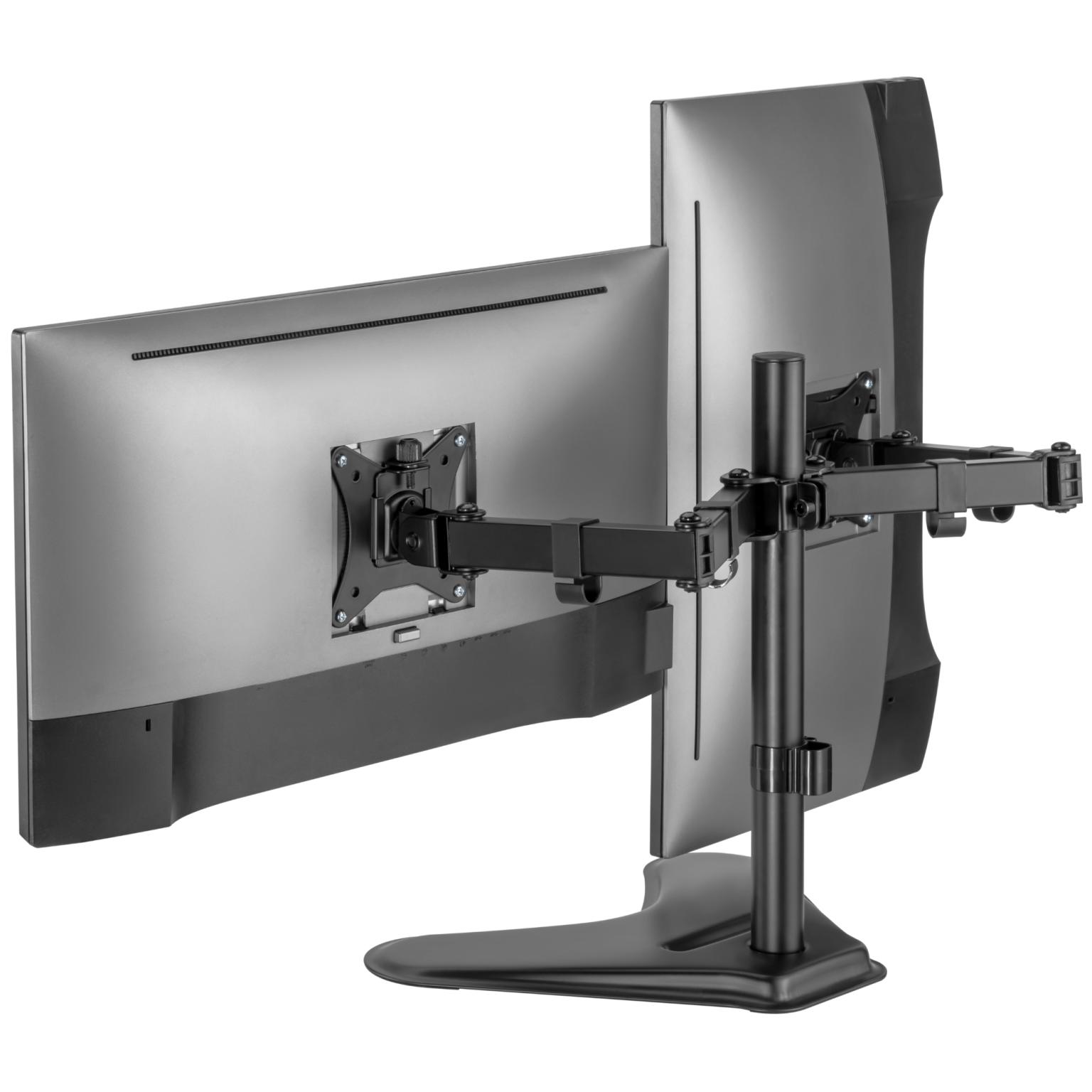 Support écran - 2 écrans - Allteq - Bras de moniteur