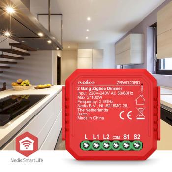Modules SmartLife Zigbee 3.0 2x100 W Bornier App disponible - Nedis