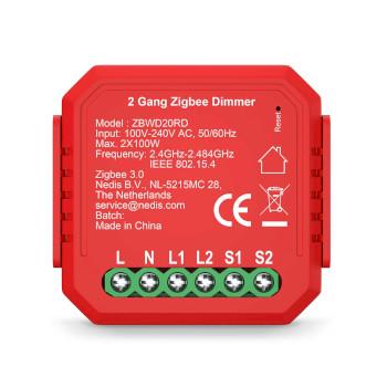 Modules SmartLife Zigbee 3.0 2x100 W Bornier App disponible - Nedis