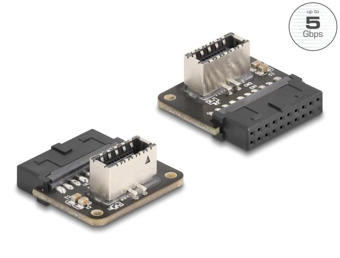 Adaptateur Delock USB 5 Gbps Connecteur mâle vers connecteur interne Type-E Key A angulaire