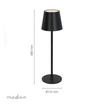 Lampe de table LED LED 1,8 W 150 lm 3000 - 6000 K Noir - Nedis