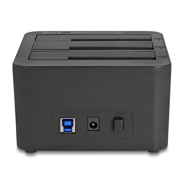 Docking station USB 3x HDD SATA + SSD avec fonction de clonage
