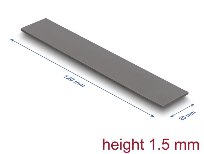 Delock Wärmeleitpad 120 x 20 x 1,5 mm voor M.2 modules 3,0 W/mK
