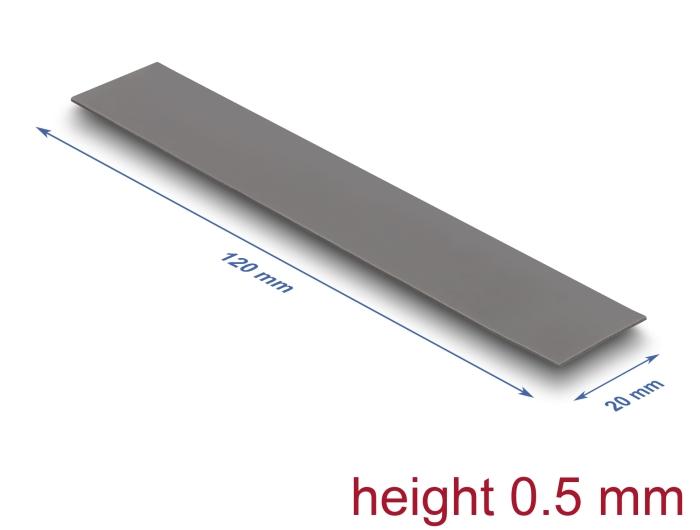 Delock Wärmeleitpad 120 x 20 x 0,5 mm voor M.2 modules 3,0 W/mK