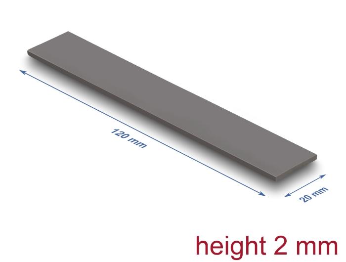 Delock Wärmeleitpad 120 x 20 x 2 mm voor M.2 modules 3,0 W/mK