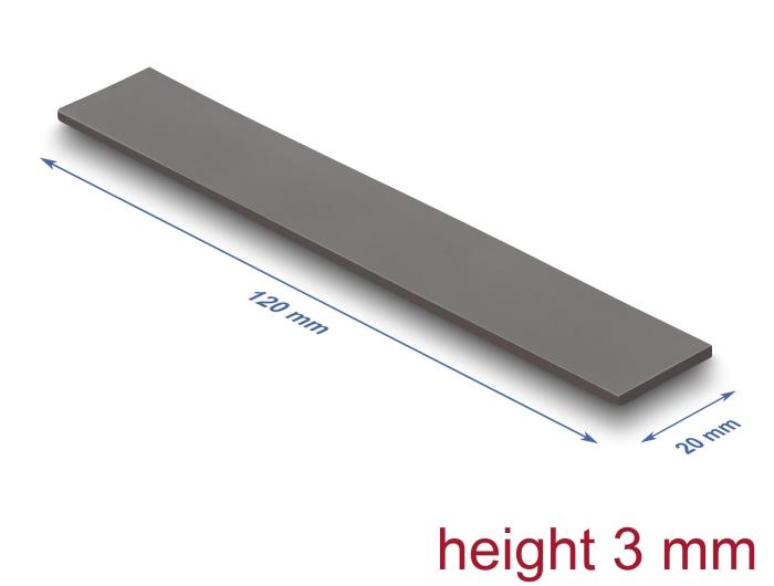 Delock Wärmeleitpad 120 x 20 x 3 mm voor M.2 modules 3,0 W/mK
