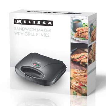 Sandwichmaker / grillplaat 750 Watt Zwart - MELISSA