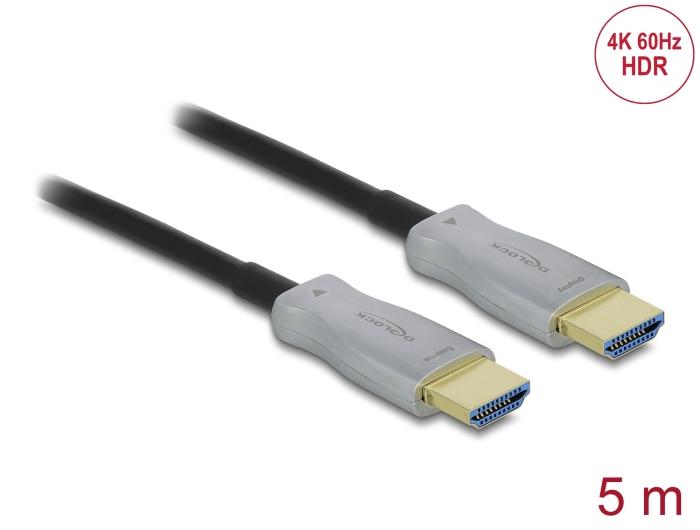 Câble HDMI optique actif Delock 4K 60 Hz 5 m