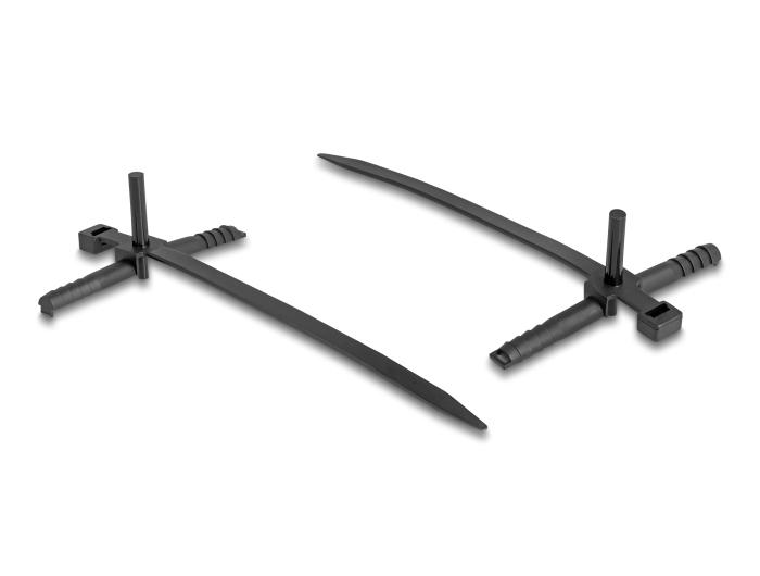 Delock Attache-câble avec cheville L 150 x l 7,0 mm noir 100 pièces