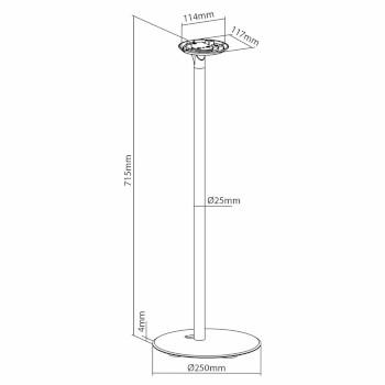 Support mural Compatible avec : Sonos® Era100 Support 3 kg Fixe - Nedis