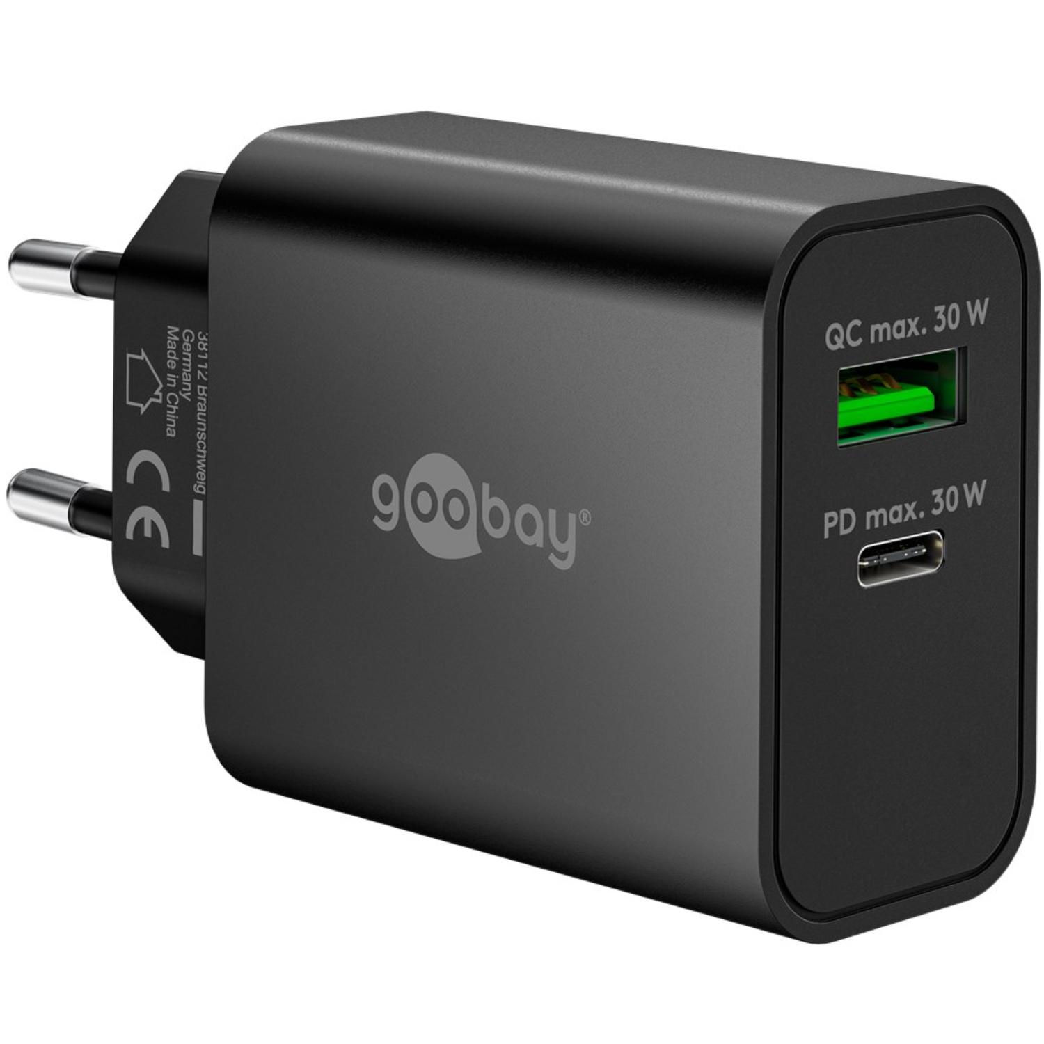Chargeur rapide USB-C + USB-A 30W