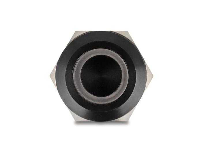 Delock Bouton-poussoir encastrable noir 22 mm 12 V 5 x points de soudure LED r