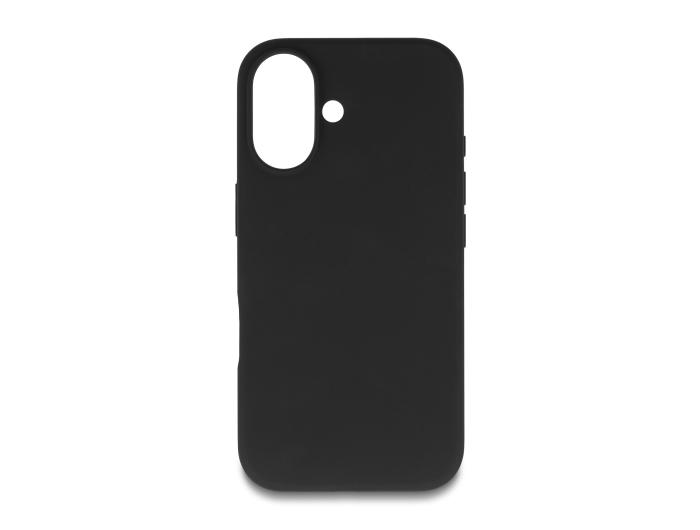 Delock beschermhoes voor iPhone 16 van soft-touch siliconen zwart