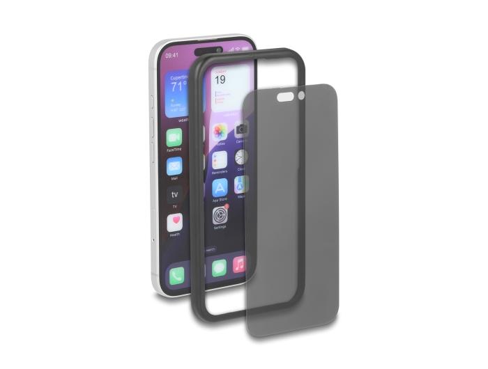 Delock Film de protection d'écran pour iPhone 16 avec filtre de confidentialité en verre trempé Ant