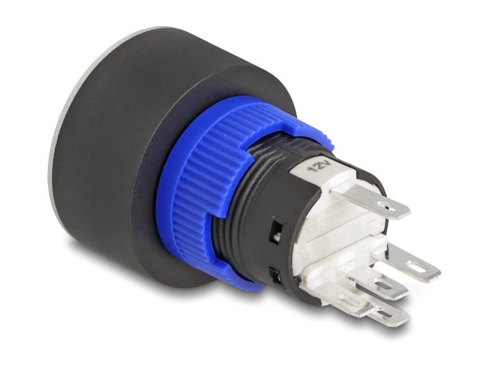 Delock Poussoir encastré 22 mm 5 x contacts à souder bouton poussoir fl