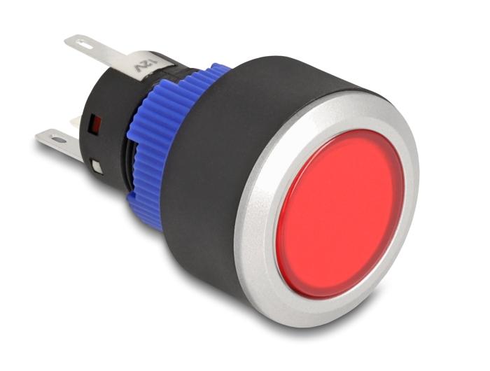 Delock Poussoir encastré 22 mm 5 x contacts à souder bouton poussoir fl