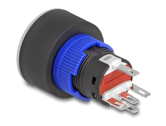 Delock Poussoir encastré 22 mm 5 x contacts à souder bouton poussoir fl