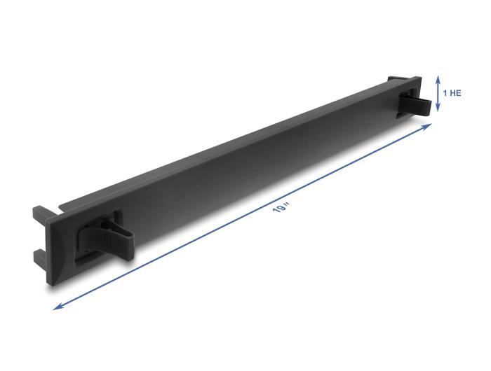 Delock 19″ 1 HE Blindpaneel ABS kunststof met inhaakfunctie (Snap-In)