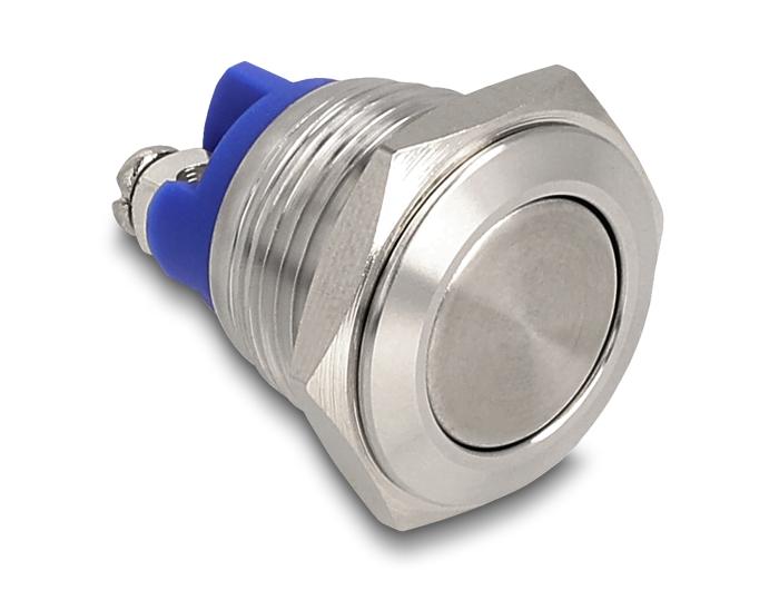 Delock Bouton-poussoir encastrable 16 mm 2 x bornier bouton-poussoir plat
