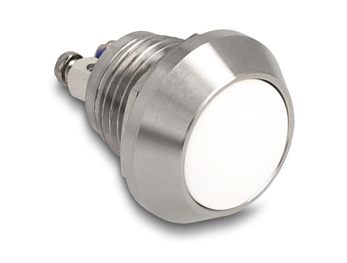 Delock Bouton-poussoir encastrable 12 mm 2 x bornier à vis blanc