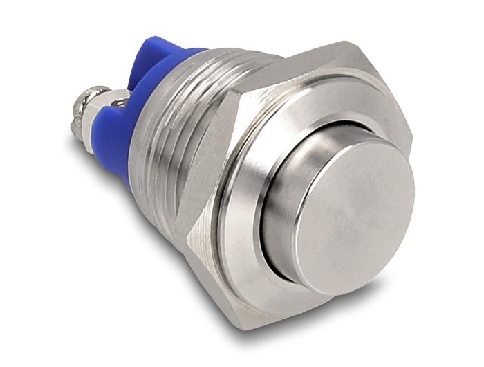 Delock Bouton-poussoir encastrable 16 mm 2 x bornier Poussoir très haut