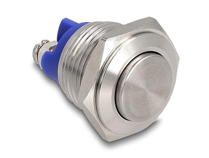 Delock Drukknop voor inbouw 16 mm 2 x schroefklem hoge drukknop