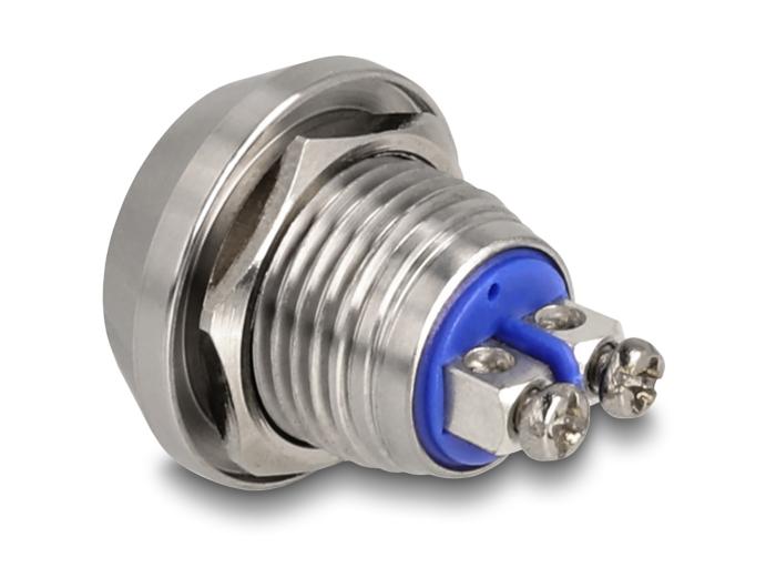 Delock Bouton-poussoir encastrable 12 mm 2 x bornier vert