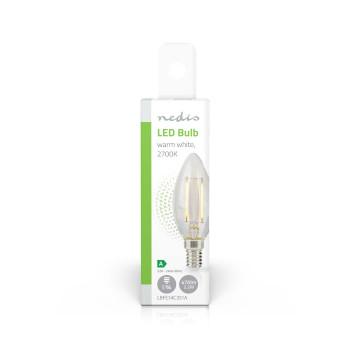 LED-Filament E14 Bougie 2,2 W 470 lm 2700 K Blanc chaud - Nedis