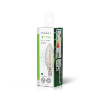 LED-Filament E14 Bougie 2,2 W 470 lm 2700 K Blanc chaud - Nedis