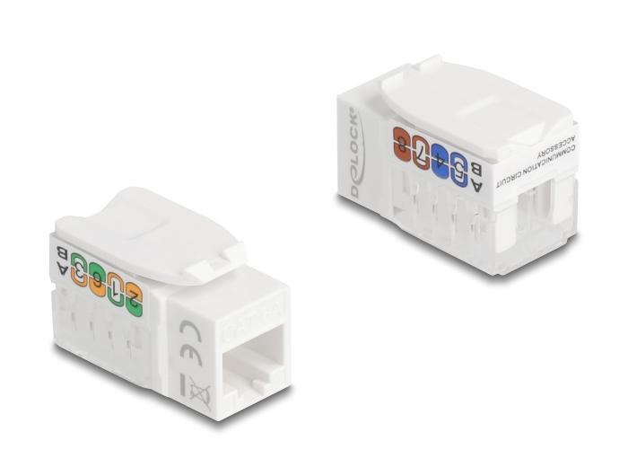 Delock Keystone Modul RJ45 Femelle vers LSA Cat.6A UTP 90 sans outil