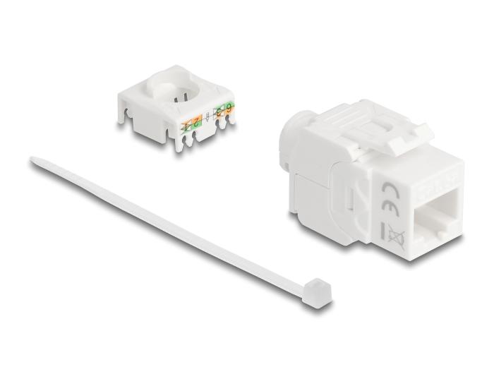 Delock Keystone Module RJ45 Femelle vers LSA Cat.6A UTP 180 sans outil