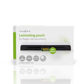 Pochette de plastification 54x86mm Épaisseur : 125 µm Conditionné par : 100 unités PET - Nedis