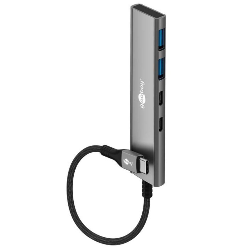 Hub USB 4 ports compact, USB-C™ vers USB-C™/USB-A, 5 Gbit/s - Goobay