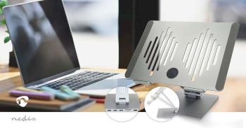 Support pour ordinateur portable Alimenté par USB 17 Pliable - Nedis